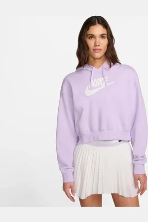Nike Blusão Club Fleece Crop Feminino