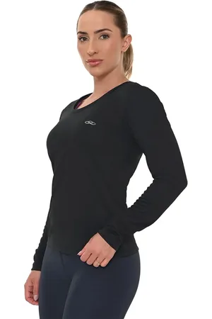 OLYMPIKUS Camiseta Manga Longa Essential Feminina GG Preto