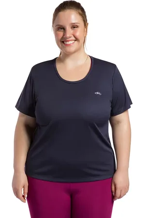 OLYMPIKUS Camiseta Essential Feminina Plus Size G3 Azul