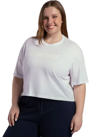 OLYMPIKUS Camiseta Box Feminina Plus Size G2 Branco