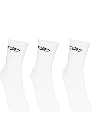 OLYMPIKUS Meia Cano Médio pacote c/ 3 pares Masculino 39-44 Branco