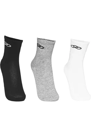 OLYMPIKUS Meia Cano Médio pacote c/ 3 pares Masculino 39-44 Preto