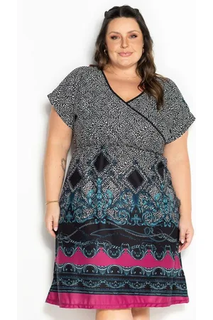 Marguerite Cardigan Xadrez Lilás com Faixa Grátis Plus Size 