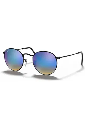 Ray-Ban ROUND FLASH LENSES GRADIENT Óculos de sol Armação Lentes Azul 50-21