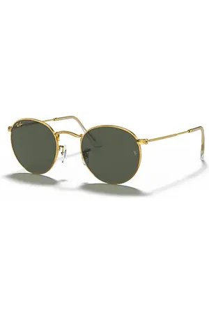 Ray-Ban ROUND METAL LEGEND GOLD Óculos de sol Armação Lentes Verde 50-21