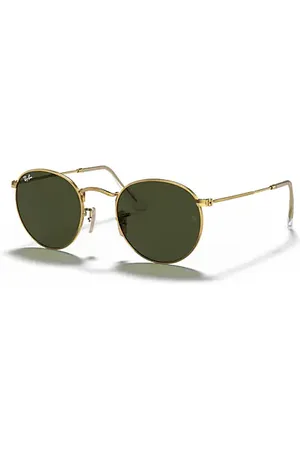 Ray-Ban ROUND METAL Óculos de sol Armação Lentes Verde 50-21