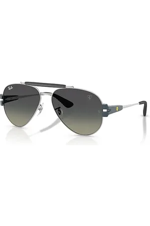 Ray-Ban RB3762M SCUDERIA FERRARI COLLECTION Óculos de sol Armação Azul claro fosco/prata Lentes Cinza 58-14