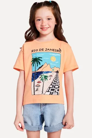 Reserva Camiseta Menina Silk Paisagem Paete