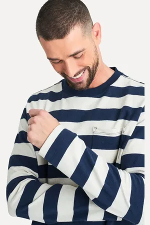 Reserva Camiseta Com Bolso Soho Listrado