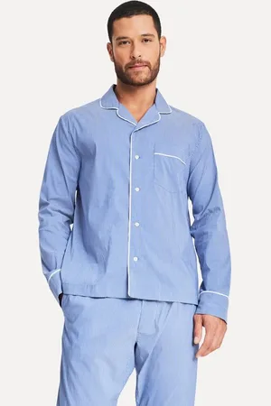 Reserva Camisa Pijama Tricoline Listras Namorado