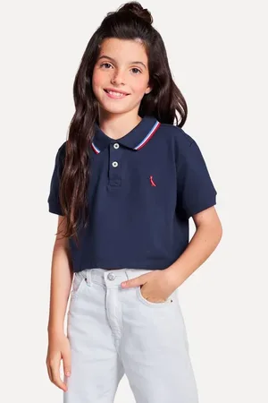 Reserva Polo Menina Cropped 3 Frisos