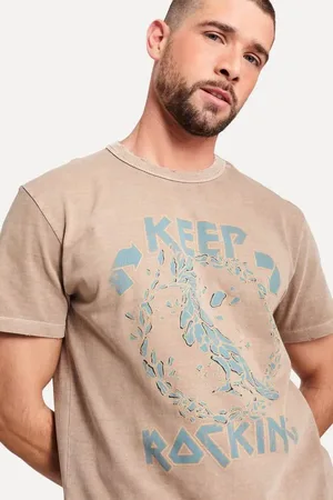 Reserva Camiseta Estampada Keep Rocking