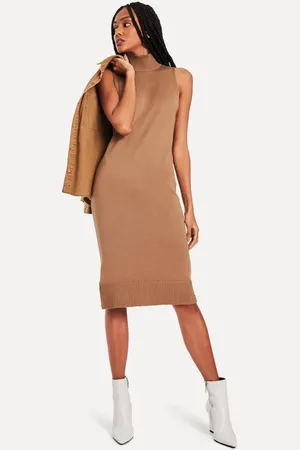 Reversa Vestido Tricot Gola Alta