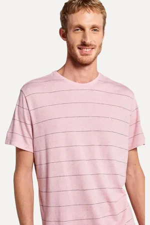 Reserva Camiseta Malha Linho Listrada