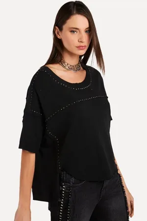 Reversa Blusa Malha Recortes C Termos