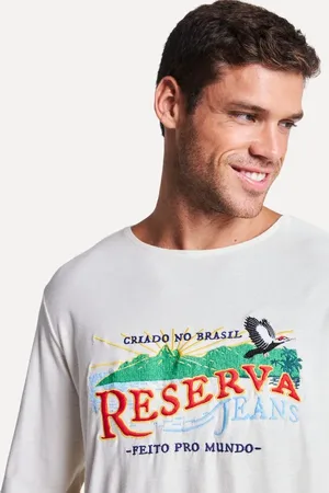 Reserva Camiseta Ml Bordado Canhamo
