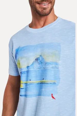 Reserva Camiseta Estampada Aquarela Lagoa
