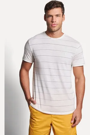 Reserva Camiseta Malha Linho Listrada