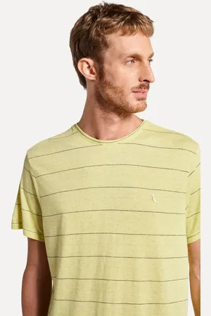 Reserva Camiseta Malha Linho Listrada