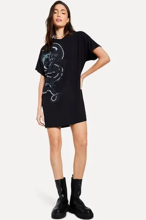 Reversa Vestido Silk Poster Dragao