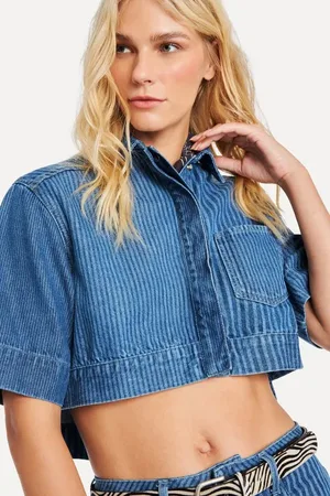 Reversa Cropped Jeans Stripe