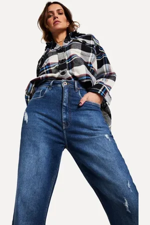 Reversa Calca Jeans Cropped Straight Higth