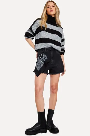 Reversa SHORT JEANS HIGH BLACK