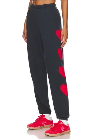 AVIATOR NATION SWEATHOSE HEART EMBROIDERY in . Size XS.
