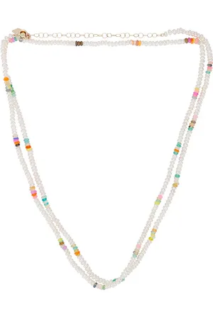 LOREN STEWART Seed Pearl & Opal Wrap Strand Necklace in .