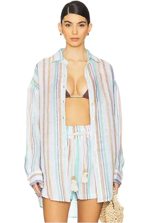 Vitamin A Playa Linen Boyfriend Shirt in . Size M, S, XS.