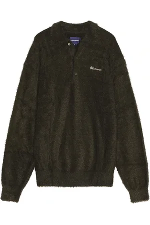 This Is Never That Logo Shaggy Knit Polo in . Size M, S.
