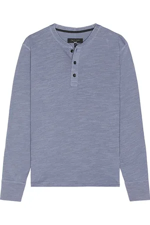 RAG&BONE Classic Flame Henley in . Size M.