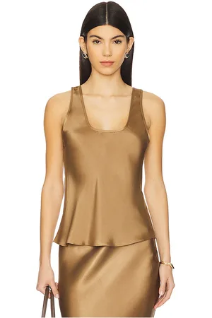 ANINE BING Lea Top in Brown,Rust. Size M, S, XS.