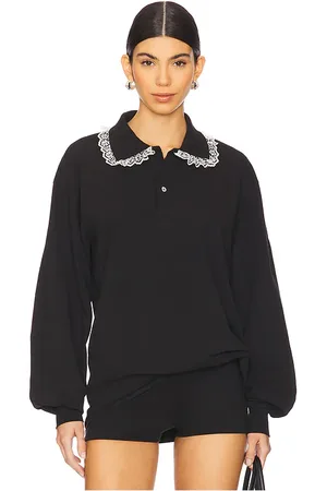 Tanner Fletcher LANGÄRMLIGES POLOHEMD CLETUS LACE TRIM in . Size S, XS.