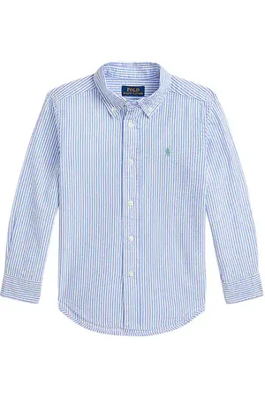 Ralph Lauren Kids Long Sleeve Seersucker Sport Shirt in . Size 4, 5, 6.