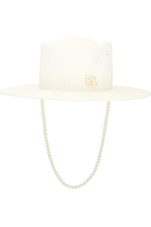 Ruslan Baginskiy Maxi-pearls Embellished Gambler Hat in . Size M.