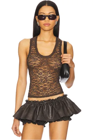 AKNVAS X REVOLVE Luna Lace Tank Top in . Size M, S, XS.