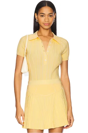 FLEUR DU MAL Rib Polo Bodysuit in . Size S.