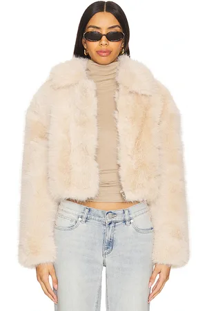 BLANK NYC JACKE IN CROPPED-LÄNGE AUS FUCHSFELL-IMITAT in . Size XS.