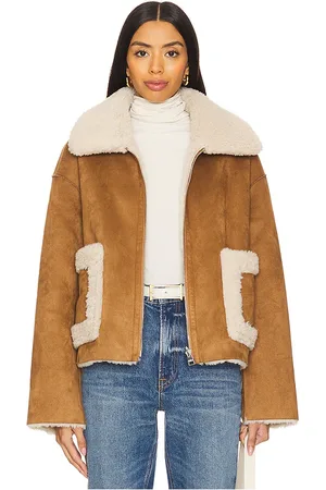 Jakke Vera Faux Shearling Aviator in . Size XS.