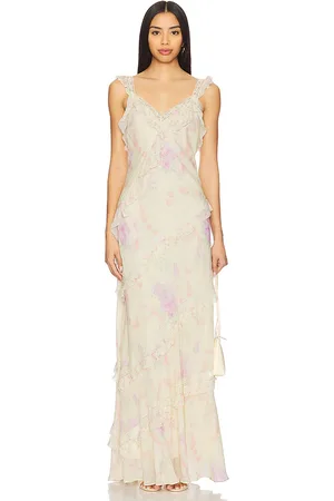 LOVESHACKFANCY KLEID RADIANCE in Yellow,Blush.
