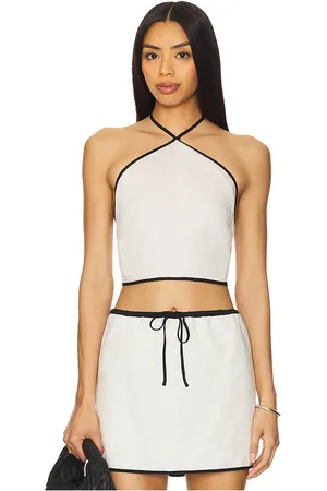 ONIA CROPPED-TOP MIT NACKENTRÄGERN AIR LINEN in .