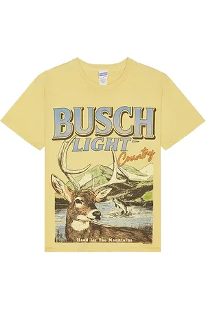 Junk Food Busch Light Deer Tee in . Size M, S, XL/1X, XS.