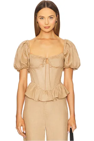 Bardot Esra Puff Sleeve Corset Top in . Size 12, 2, 4, 6, 8.