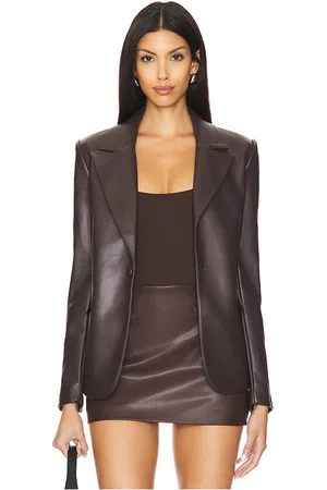 GOOD AMERICAN AUSGEFALLENER BLAZER AUS LEDER BETTER THAN in . Size M.