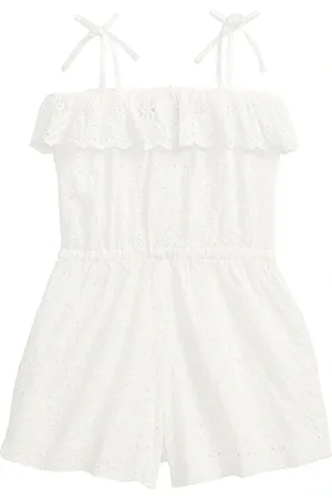 Ralph Lauren Kids Sleeveless Eyelet Romper in . Size 4, 5, 6.