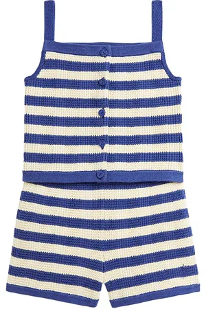 Ralph Lauren Kids Striped Sweater Tank Top With Matching Short in . Size 4, 5.
