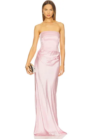 The Sei DRAPIERTES TRÄGERLOSES LANGES KLEID in . Size 2, 4, 6, 8.