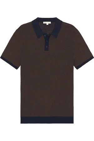 ONIA Cotton Textured Knit Polo in . Size M, S, XL/1X.