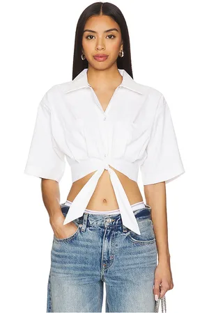 Sami Miro Tied Up Cropped Shirt in . Size S.